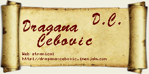 Dragana Ćebović vizit kartica